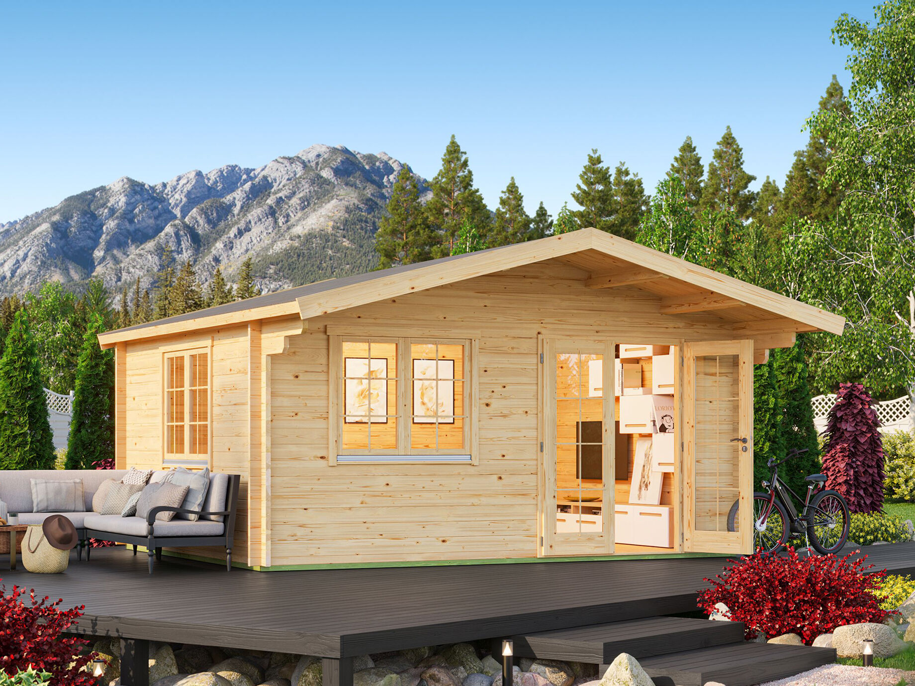 Fjordholz Satteldach Holzgartenhaus Modell Valerie 44 | 5x4m