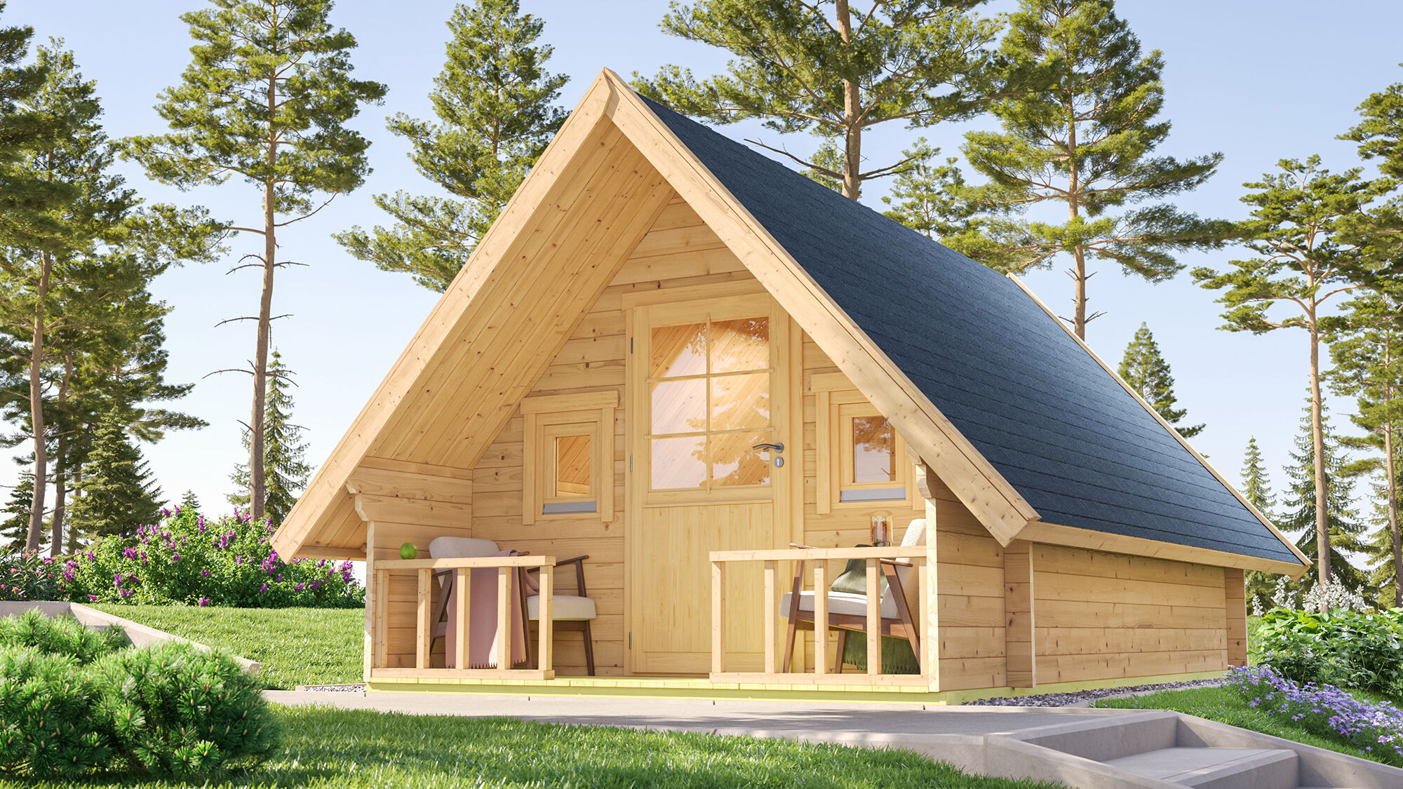 Fjordholz Campinghütte Modell Eifel 44 | 6x4m