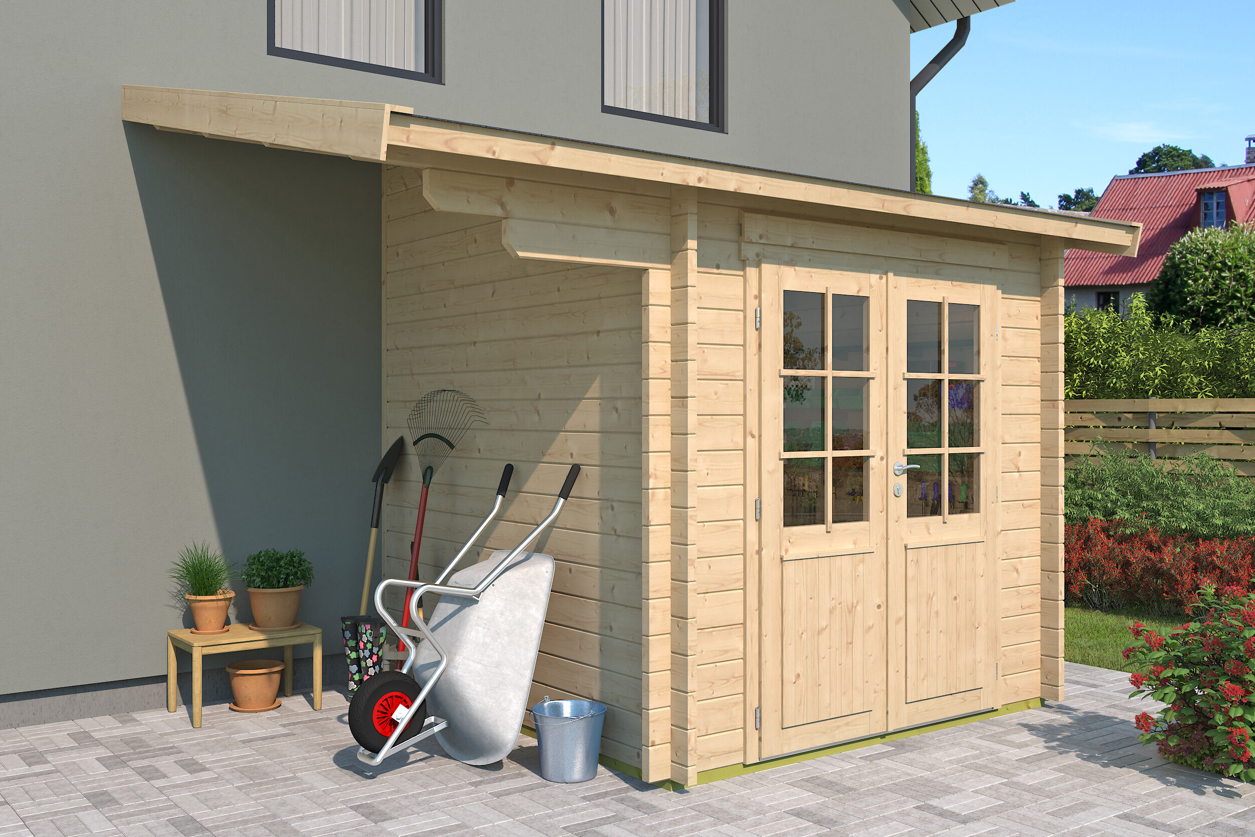 Holzgartenhaus Modell Pulti 44 G | 3x2m