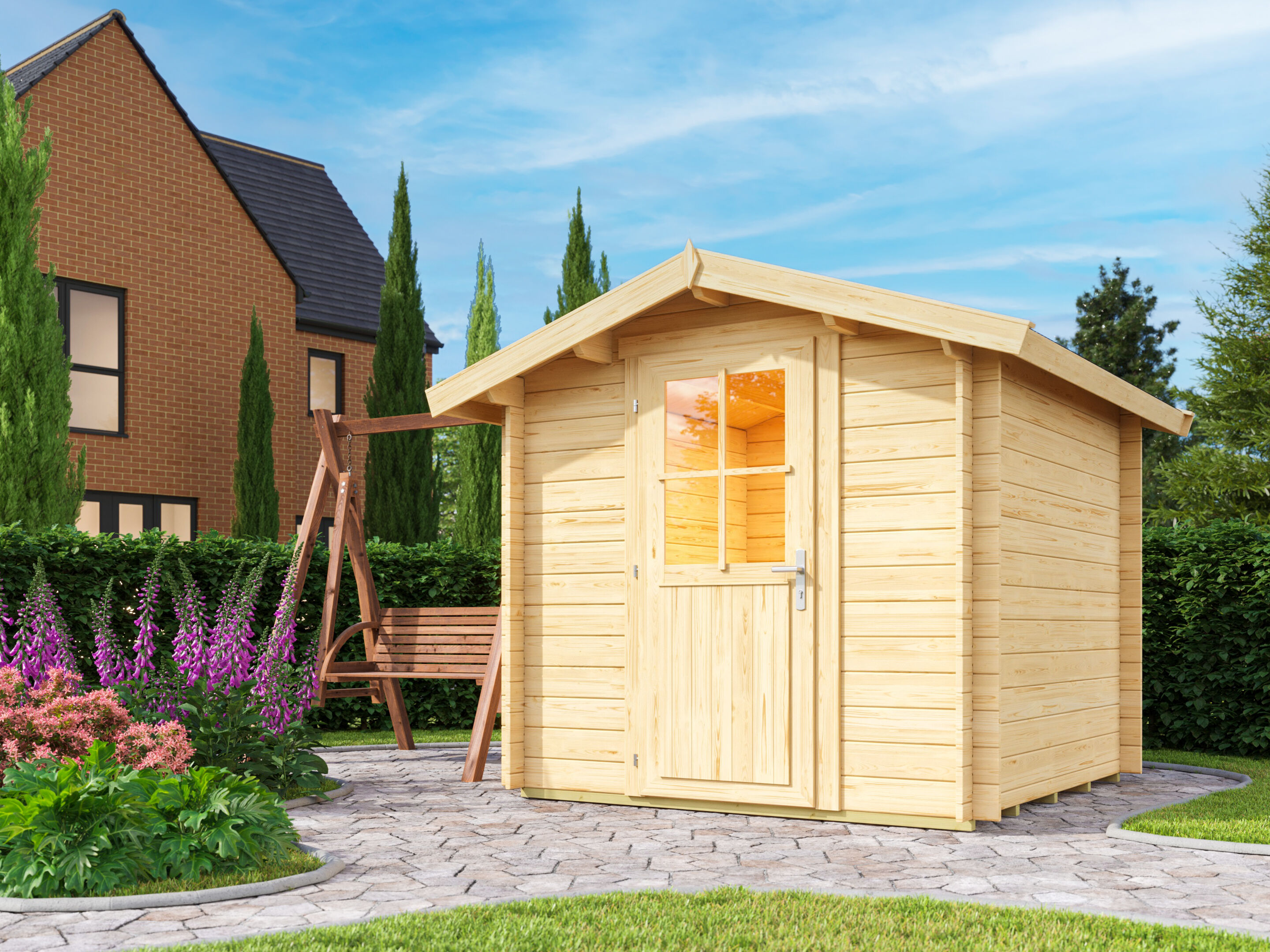 Fjordholz Satteldach Holzgartenhaus Modell Eliza 1A / | 2x2m