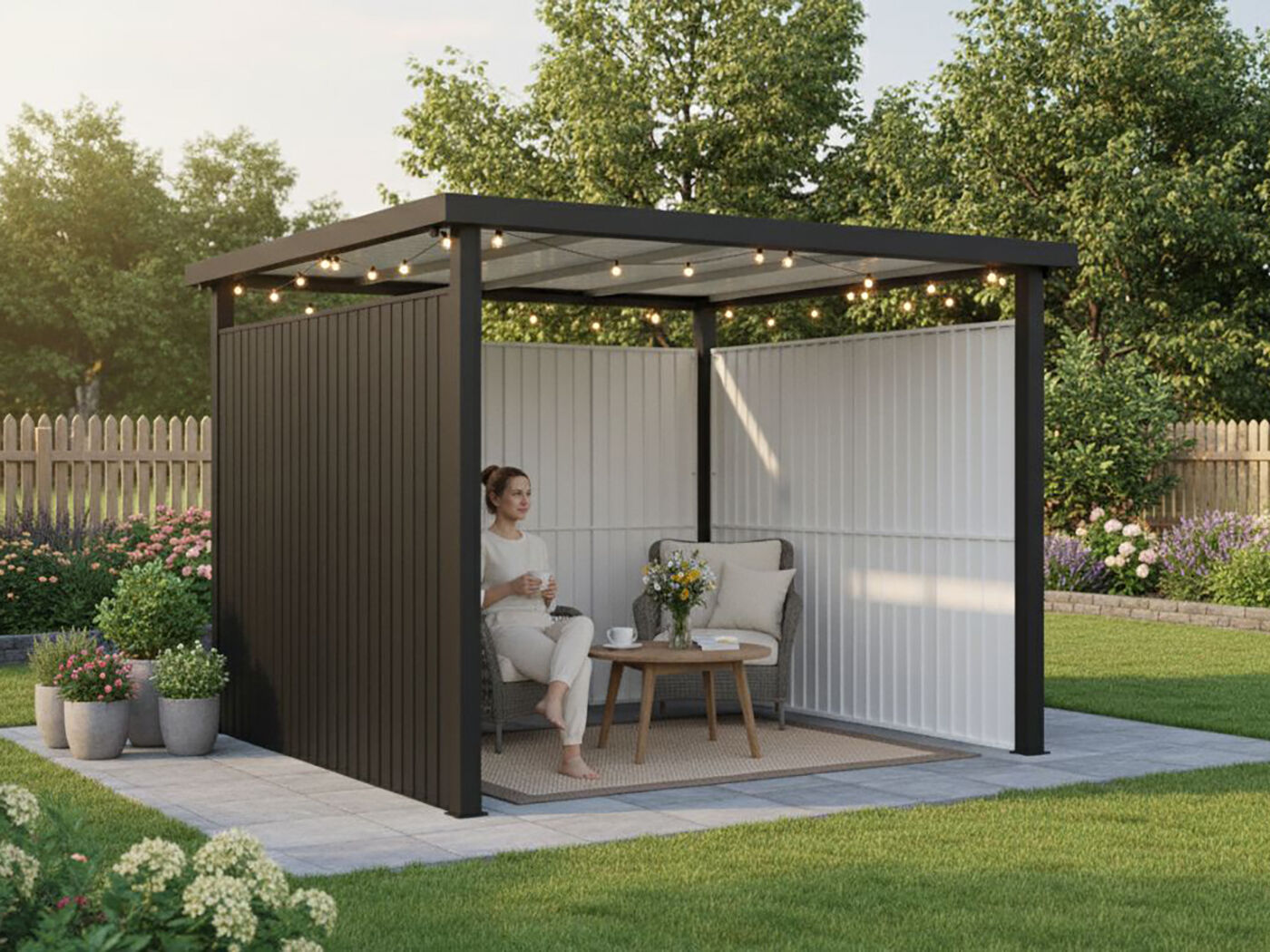 Freistehendes Terrassendach Modell Nexus Sparset-1 | 3x3m