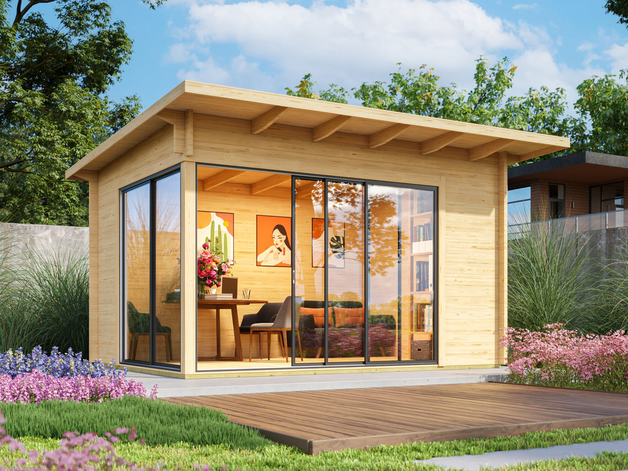 Fjordholz Holzgartenhaus Modell Starla 44 A | 4x3m