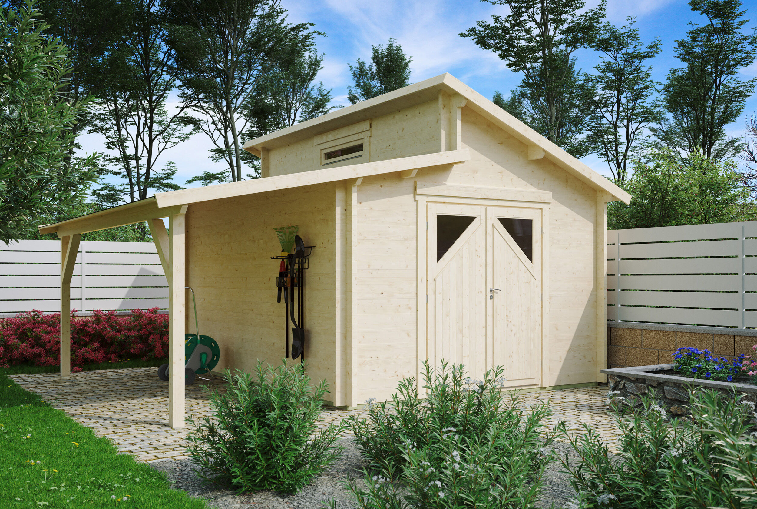 Fjordholz Holzgartenhaus Modell Varianta 44 E +SD | 5x4m