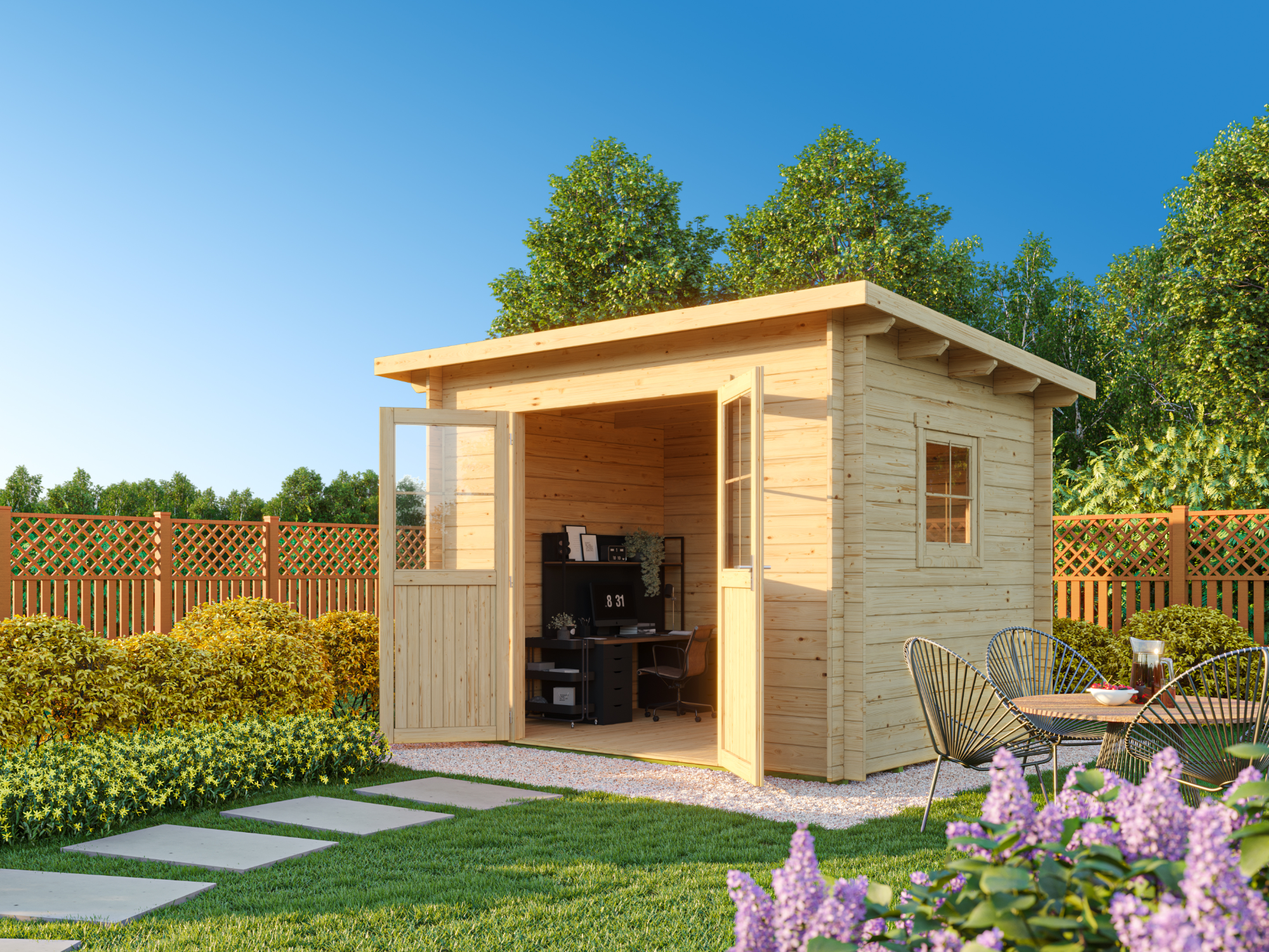 Fjordholz Pultdach Holzgartenhaus Modell Ezra 2E | 3x2m