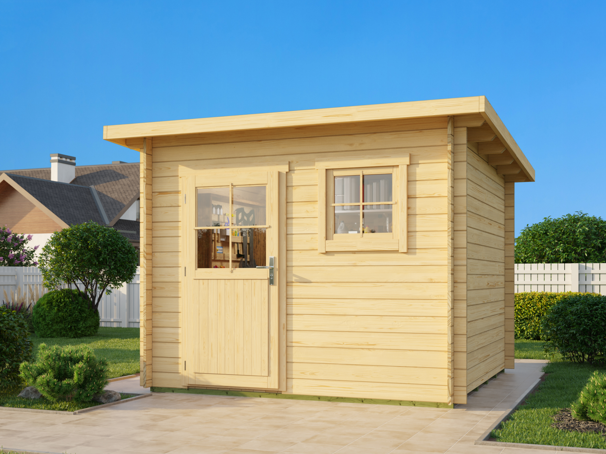 Fjordholz Pultdach Holzgartenhaus Modell Ezra 3B | 3x3m