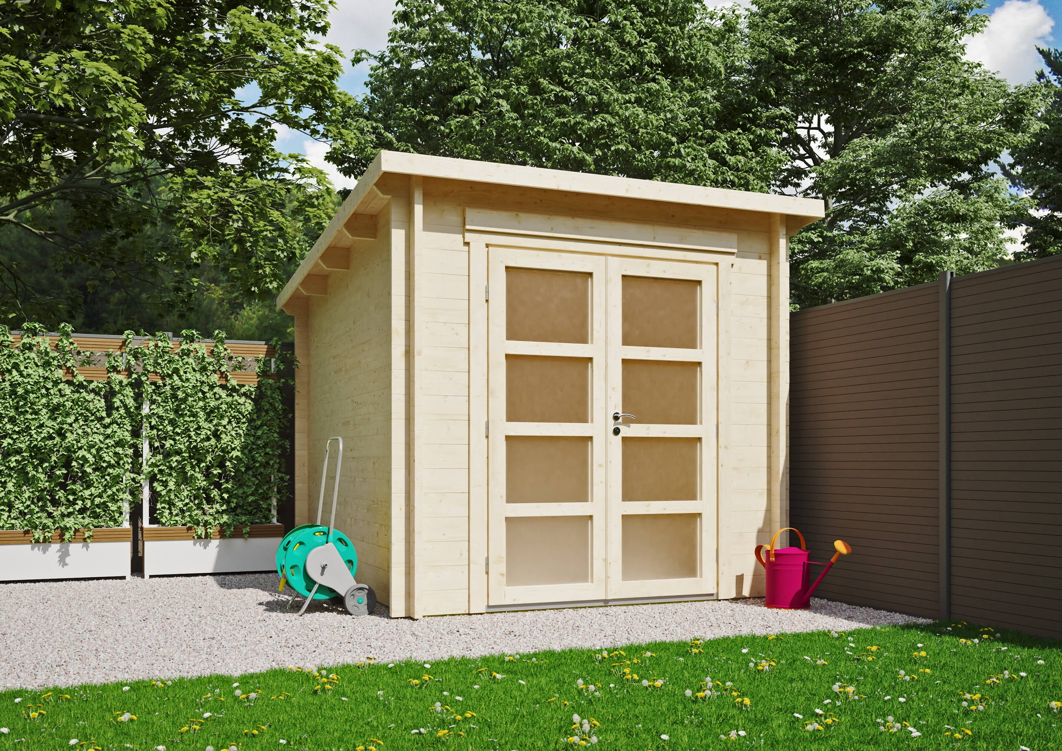 Fjordholz Holzgartenhaus Modell Max 44 B | 3x3m