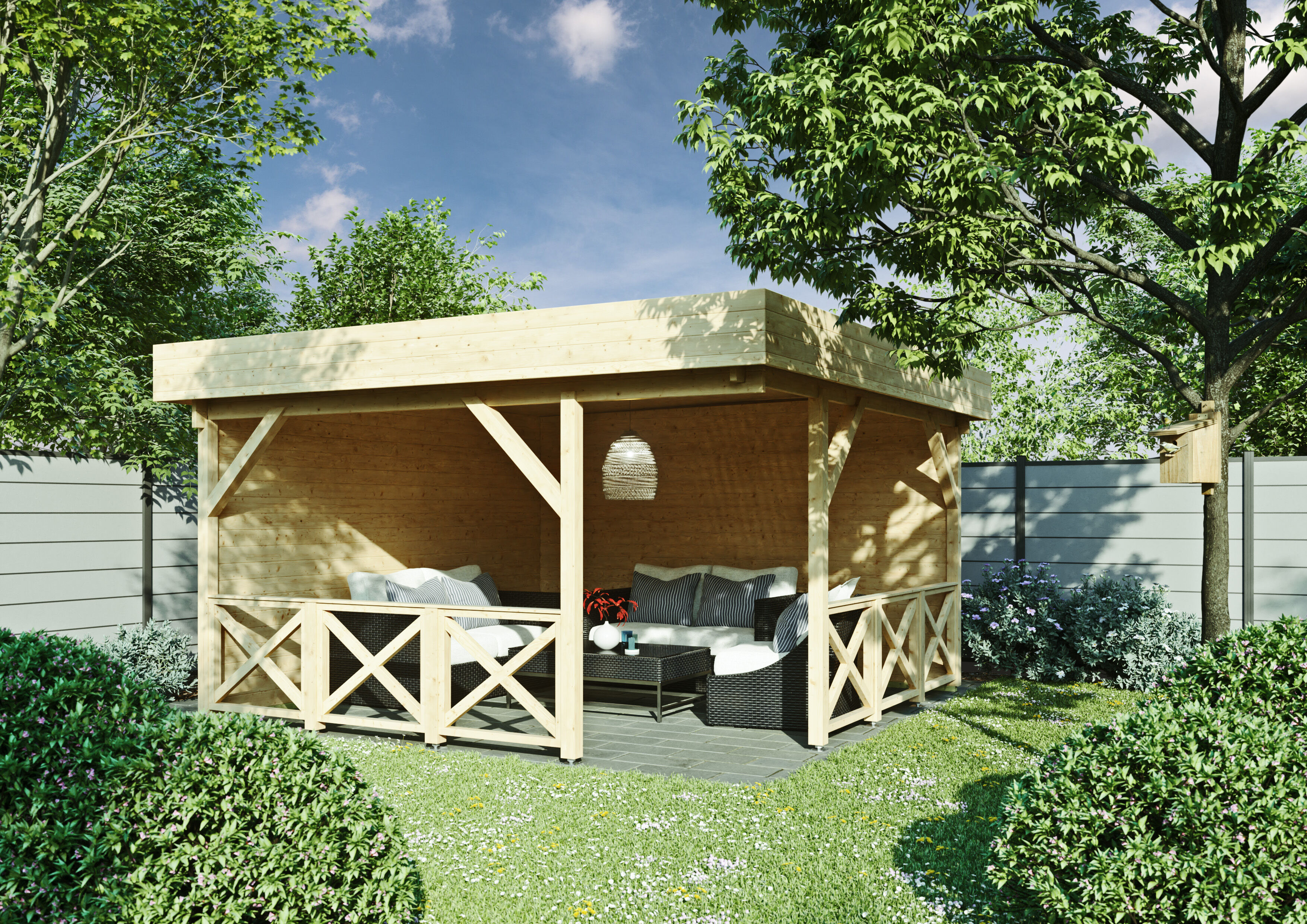 Holzgartenhaus Modell Salo 40 C | 4x4m