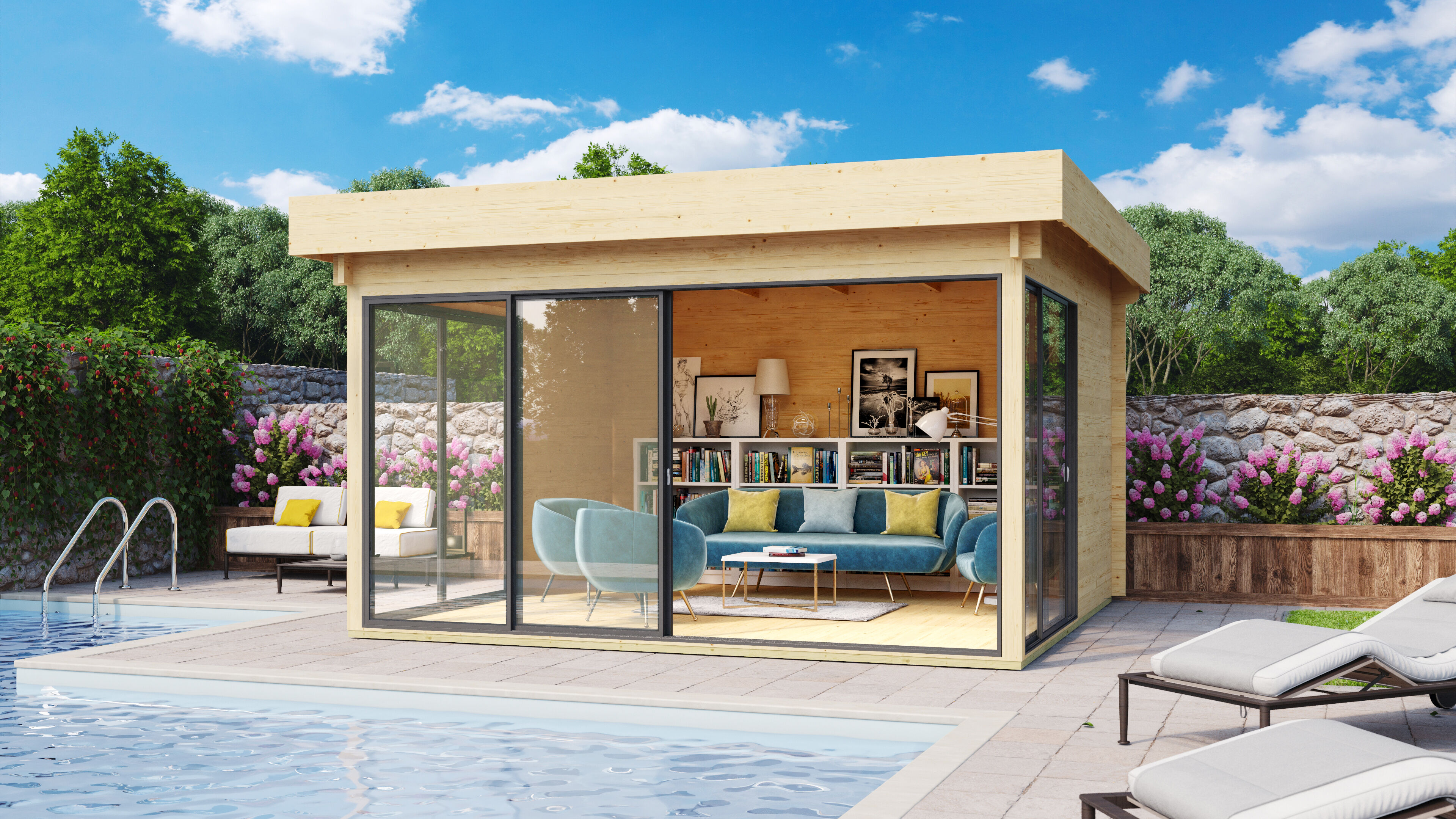 Fjordholz Holzgartenhaus Alu Concept 44 H | 5x4m