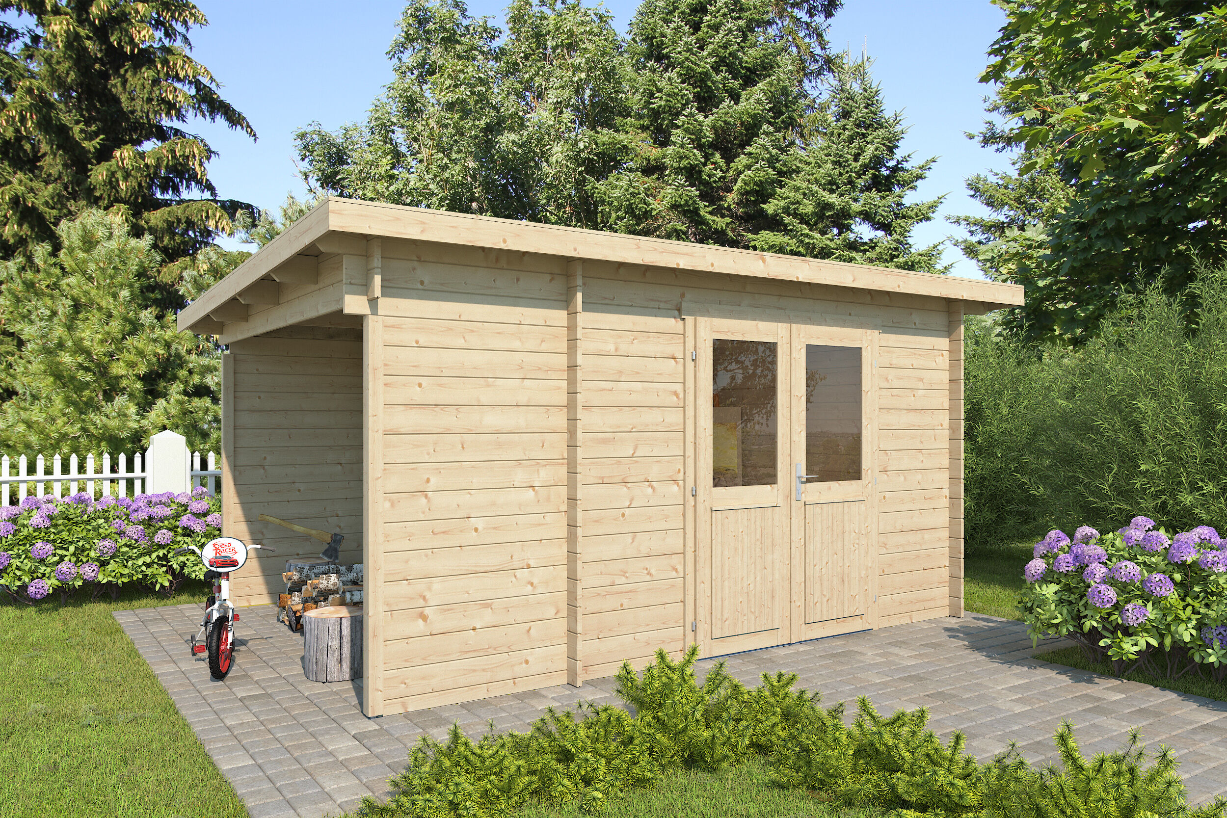 Fjordholz Holzgartenhaus Modell Carla 28 A | 4x3m